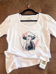 Bok Plaaskoei T-Hemp - Wit