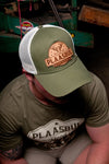 Plaasbul Keps - Leer Logo, Trucker